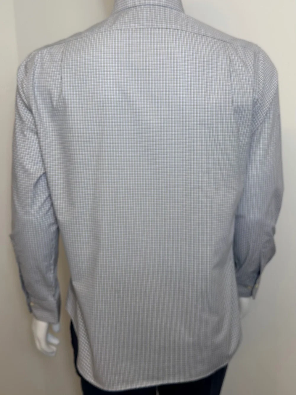 Polo Ralph Lauren XL Non-Iron Dress Shirt Blue Check Classic Fit